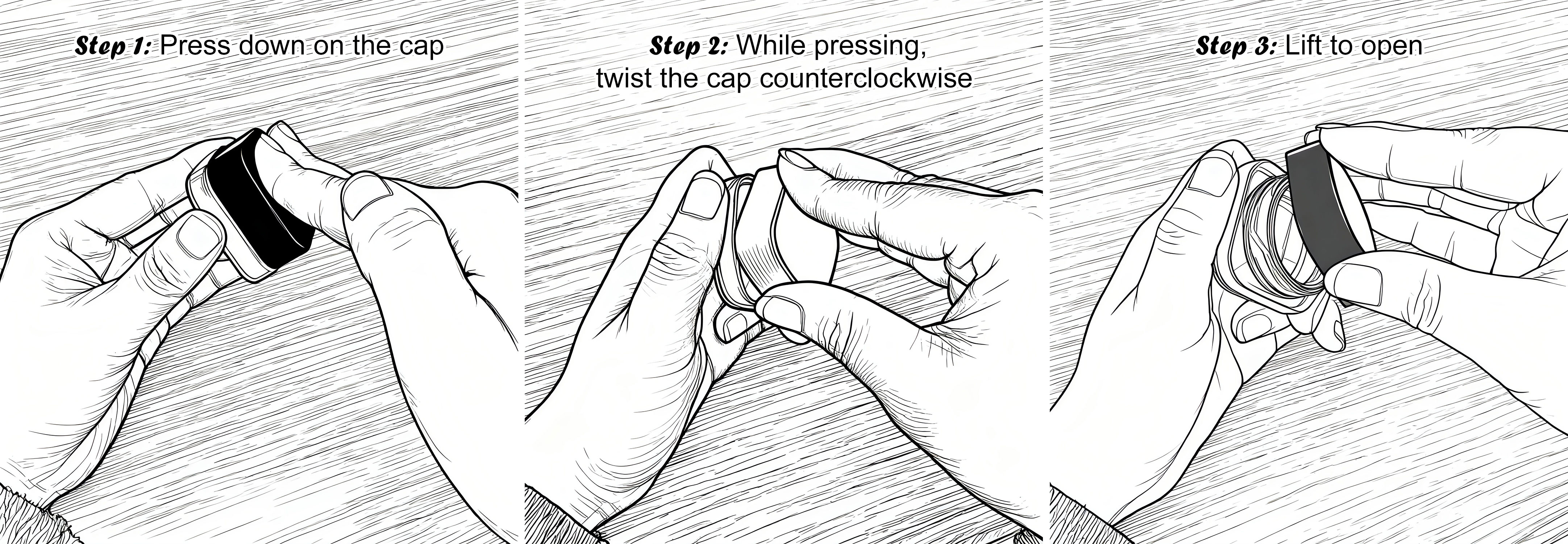 Dab Jar container opening structure Dab Jar container opening structure