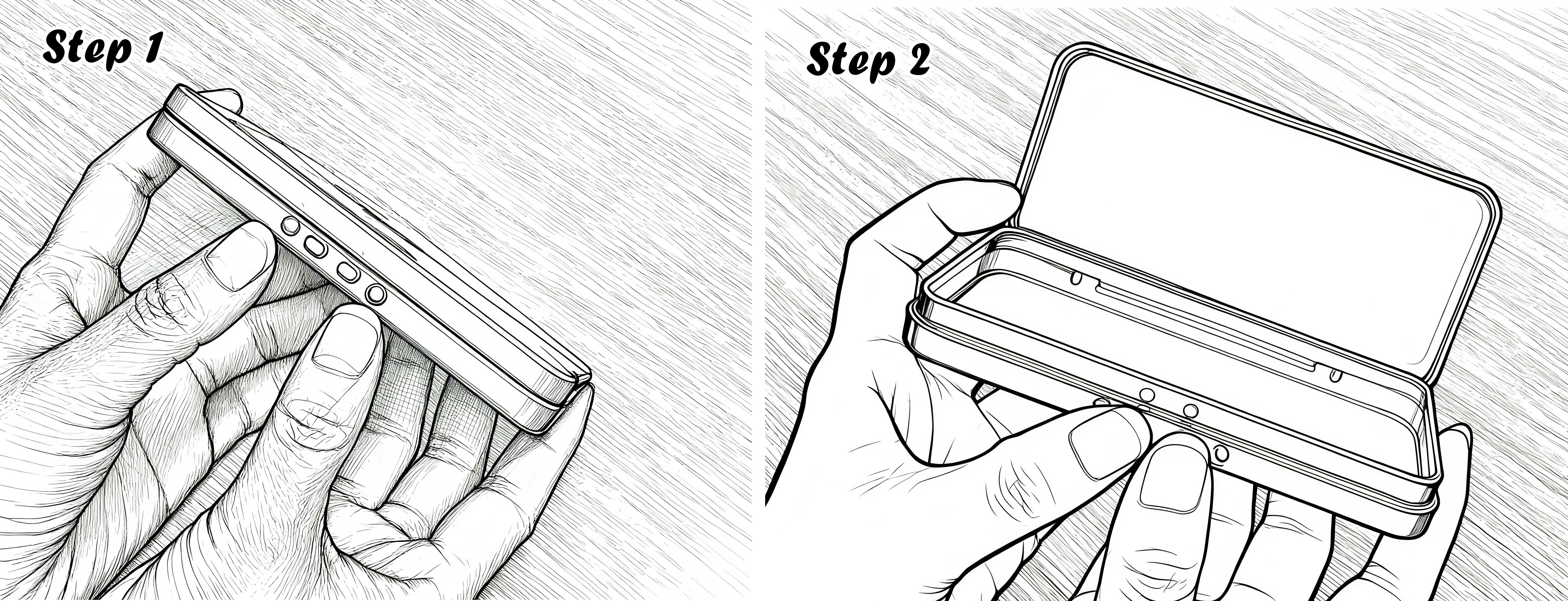 Flip-top child-resistant mechanism on tin case packaging
