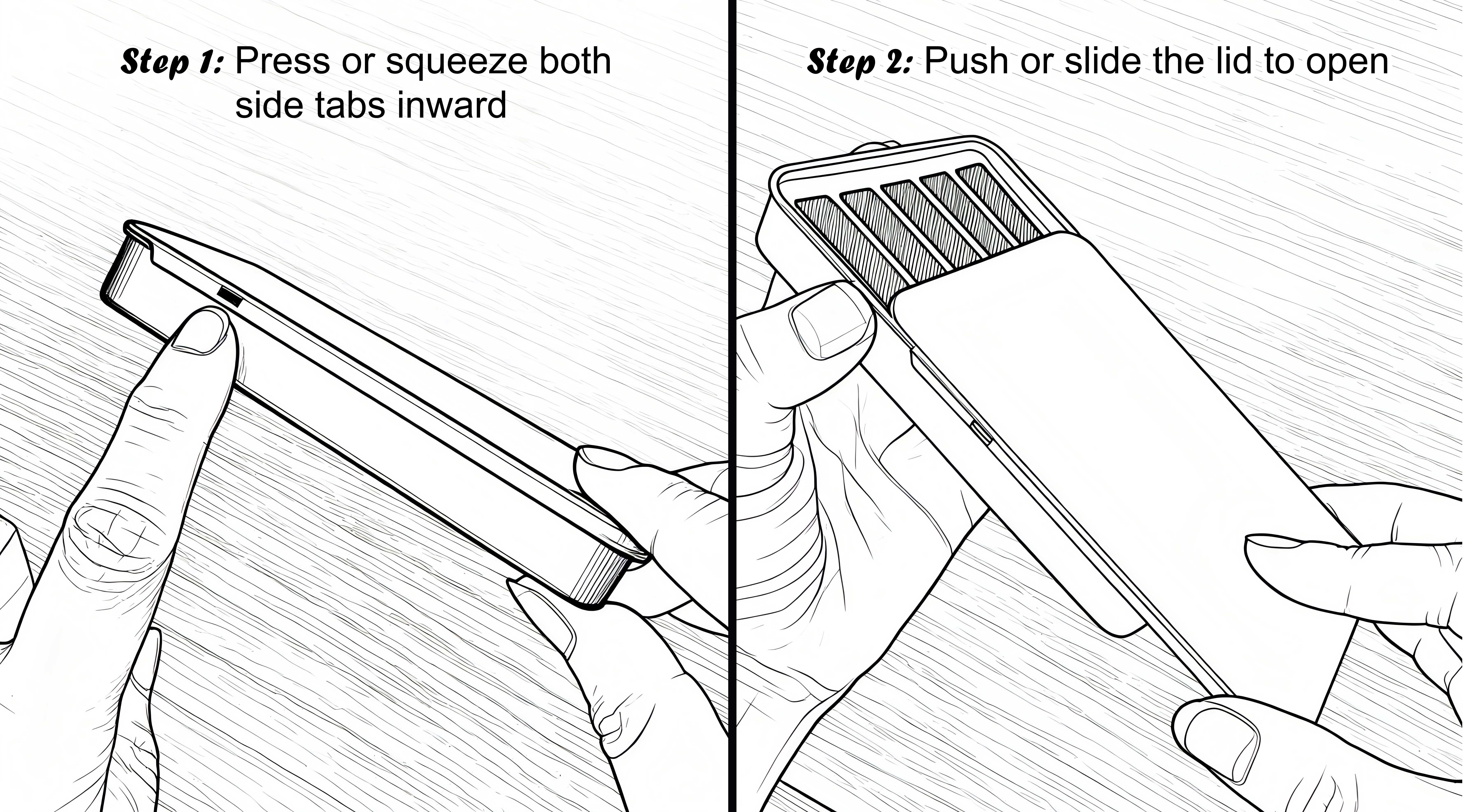 CR tin case opening mechanism