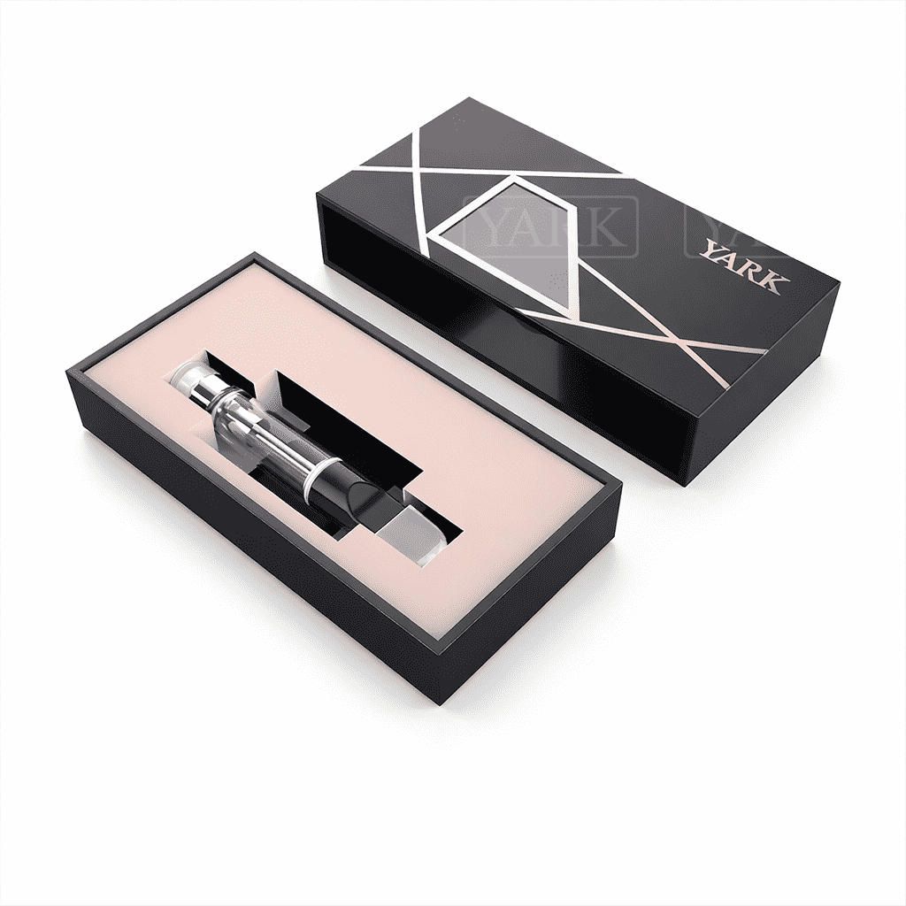 Custom Window Child Resistant Vape Cartridge Packaging Sliding Rigid Box