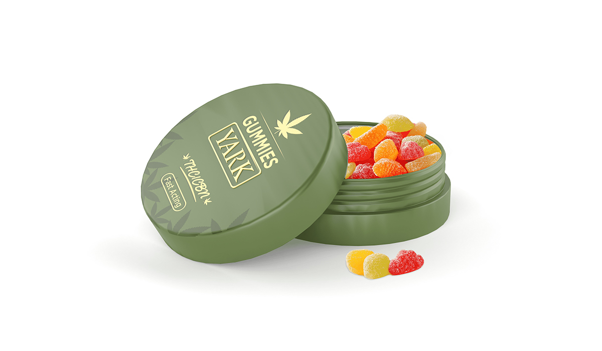 child resistant edible packaging jar for cannabis gummies airtight container