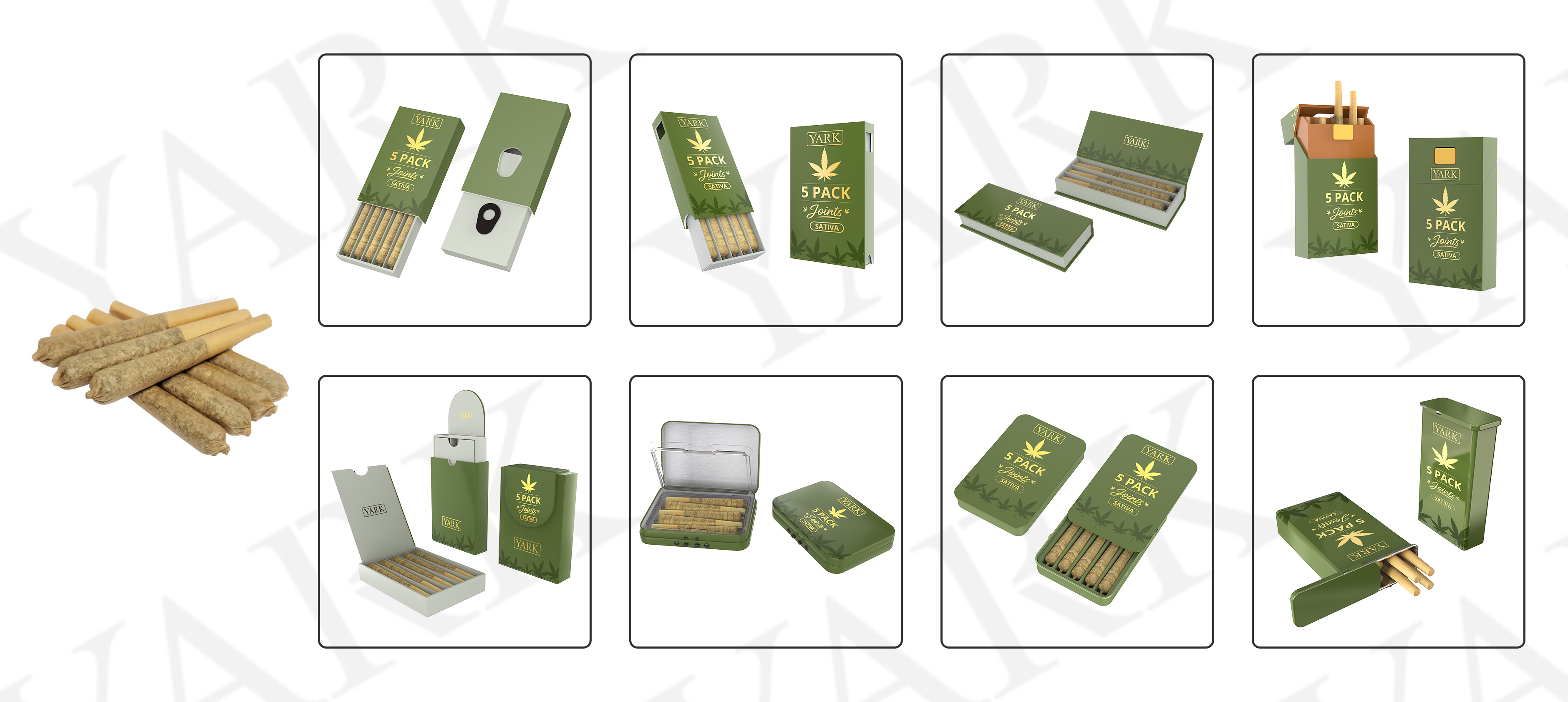 Popular child-resistant packaging structures for pre-roll joints