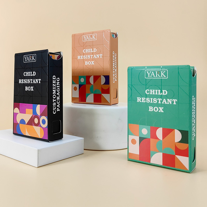 Full Cardboard Child Resistant Box for Disposable Vape Pen & Cannabis Packaging