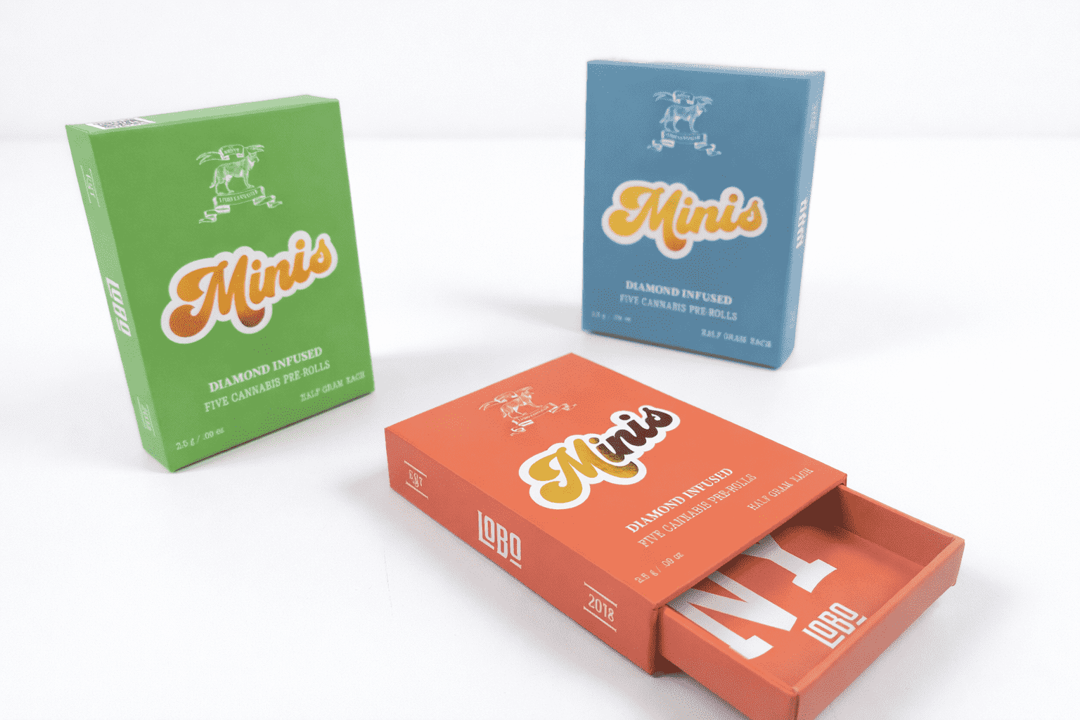 Custom drawer style cannabis packaging box – printed packaging example