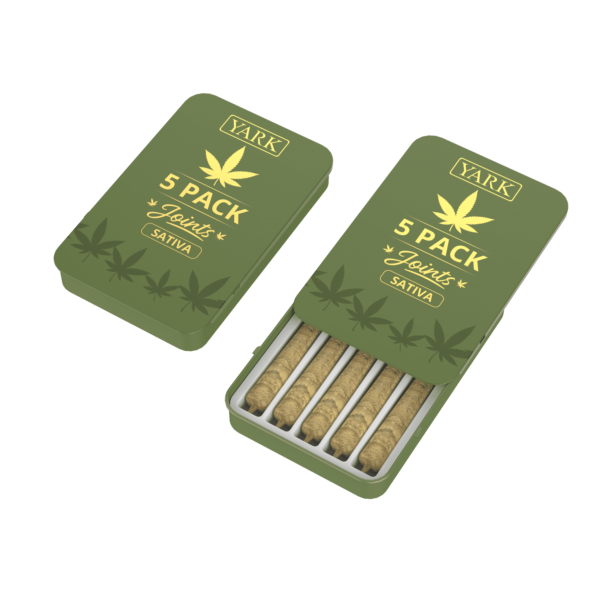 pre roll tin packaging for multi-pack joints with insert