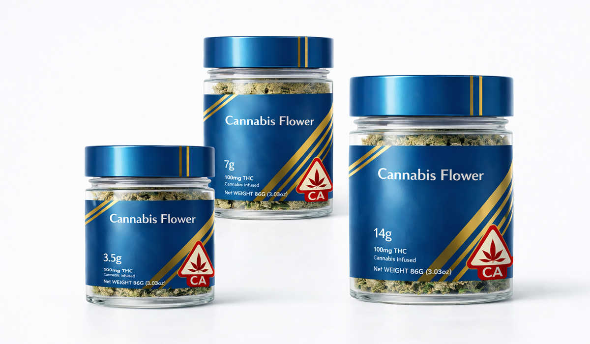 Glass Jar Packaging for Cannabis Flower