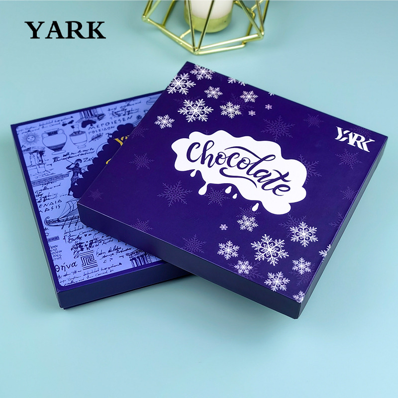 Rigid Lid and Base Chocolate Box with Gold Paper Insert (Bon Bon Packaging)