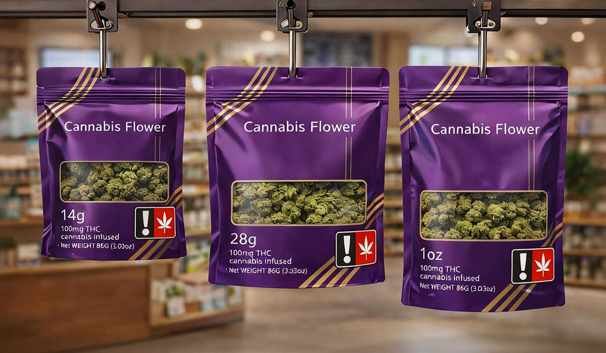 Barrie bag for cannabis flower