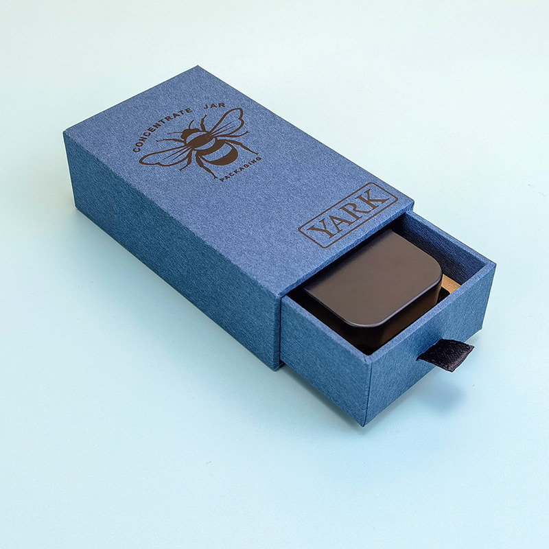 Concentrate Container Packaging | Sliding Drawer Box for Glass Jars & Wax Containers