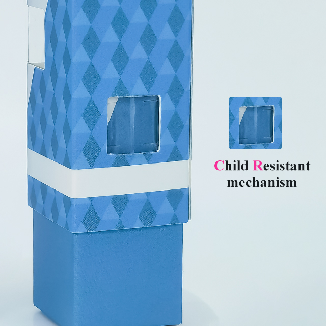 Child resistant blister packaging