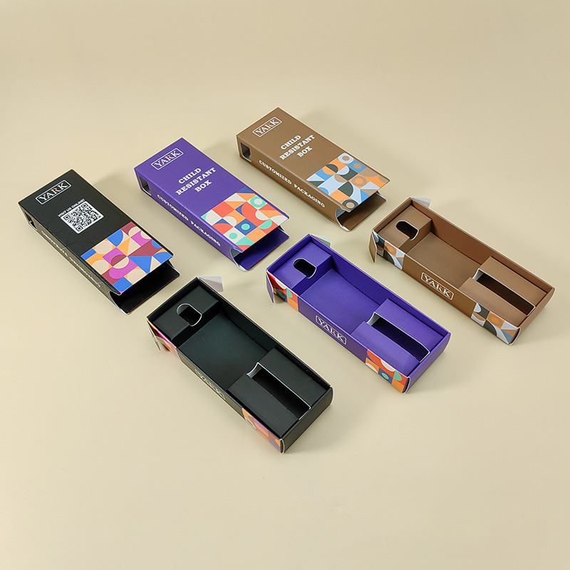 Full Cardboard Child Resistant Box for Disposable Vape Pen & Cannabis Packaging