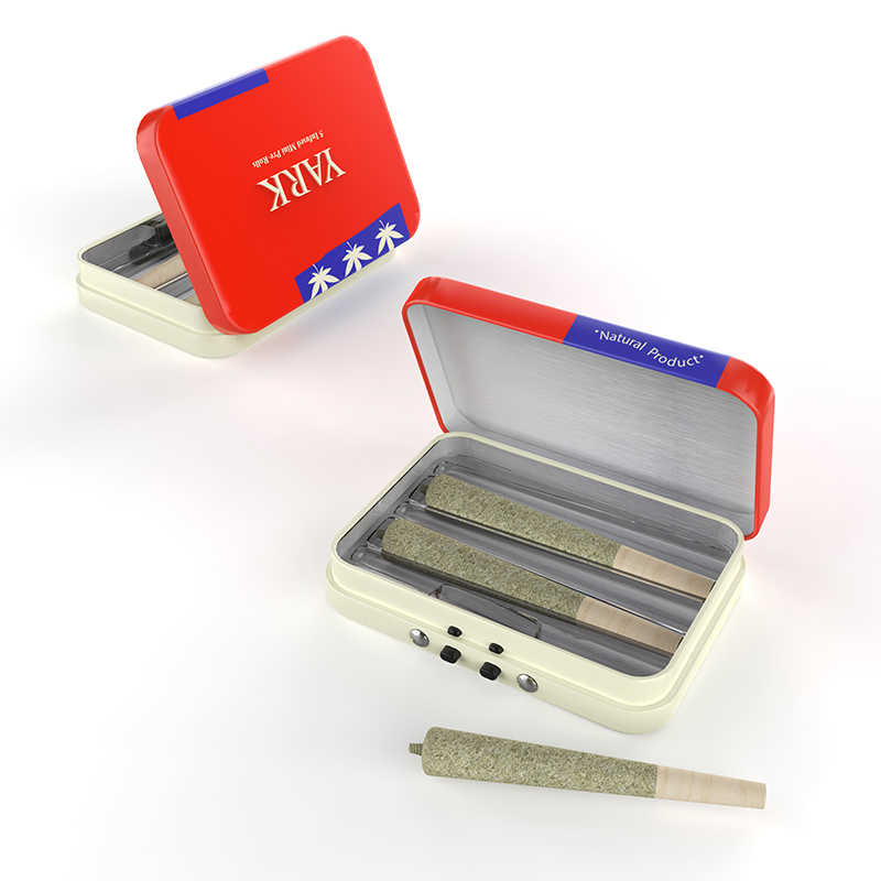 Smell Proof Pre Roll Tin Case | Child-Resistant Metal Packaging