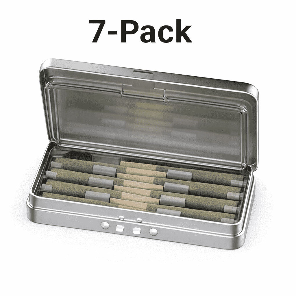 custom 7 pack child resistant tin pre roll packaging box for cannabis joints