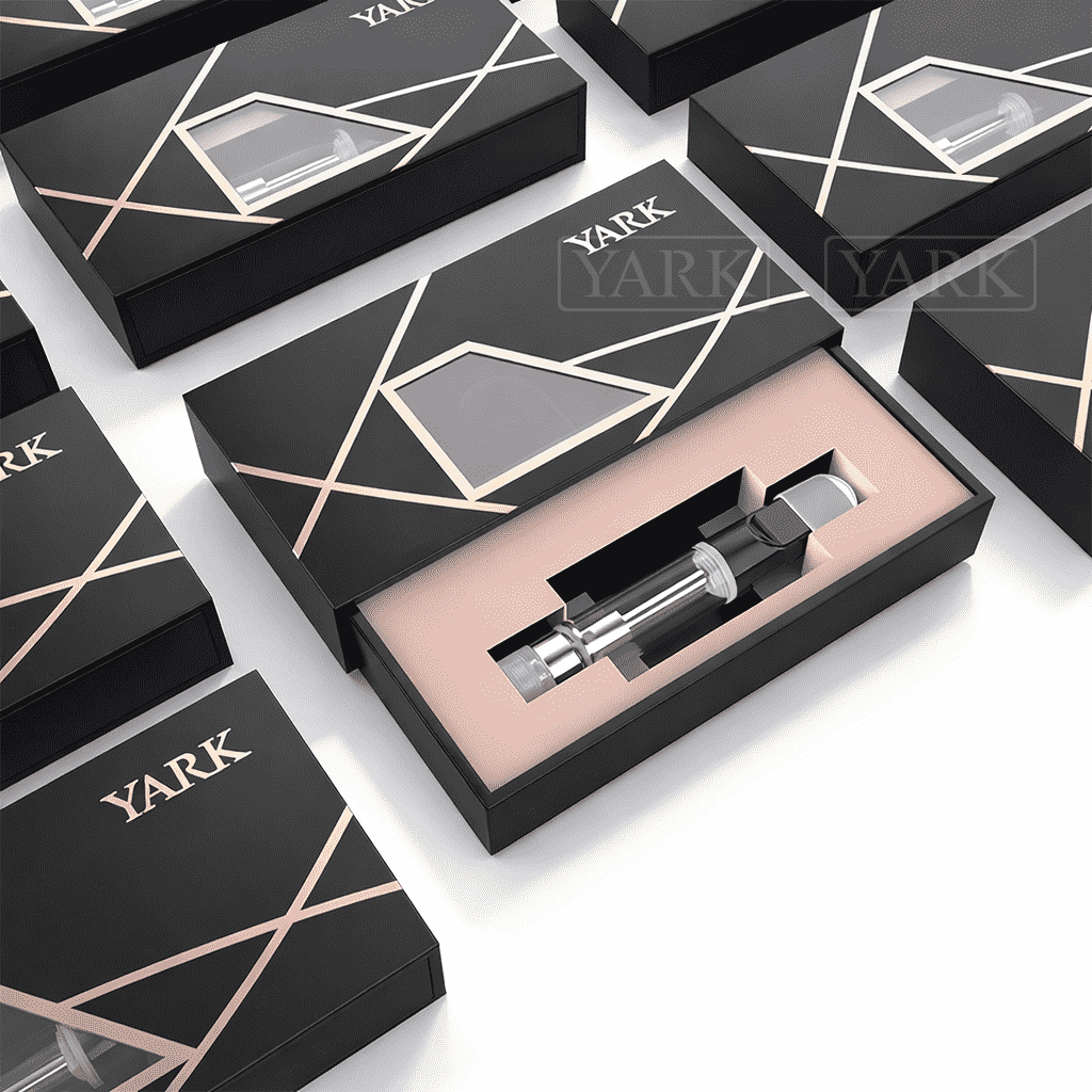 Custom Window Child Resistant Vape Cartridge Packaging Sliding Rigid Box