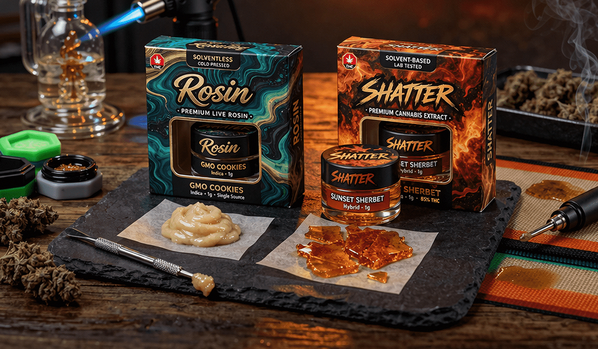 Rosin and Shatter Packaging with Protective Box Structures