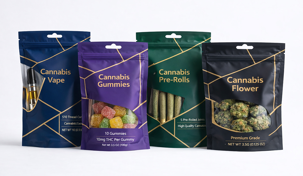 Custom Mylar Bag Packaging for Cannabis Brands