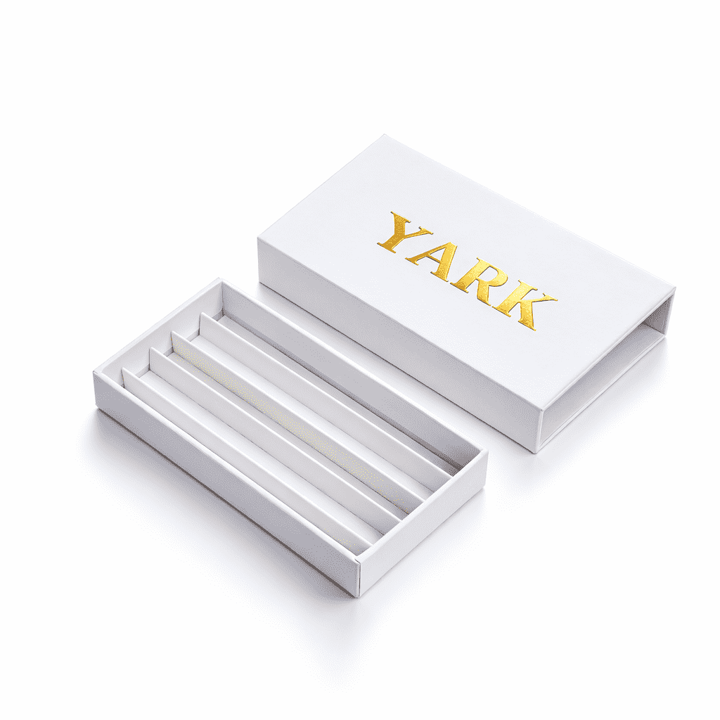 Pre-roll packaging box with embossed logo and matte lamination premium finish