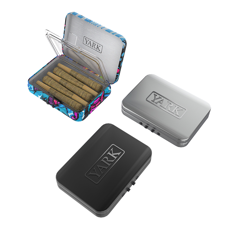 Child-Resistant Flip-Top Tin Case for Pre-Roll Joints with Airtight Blister Insert