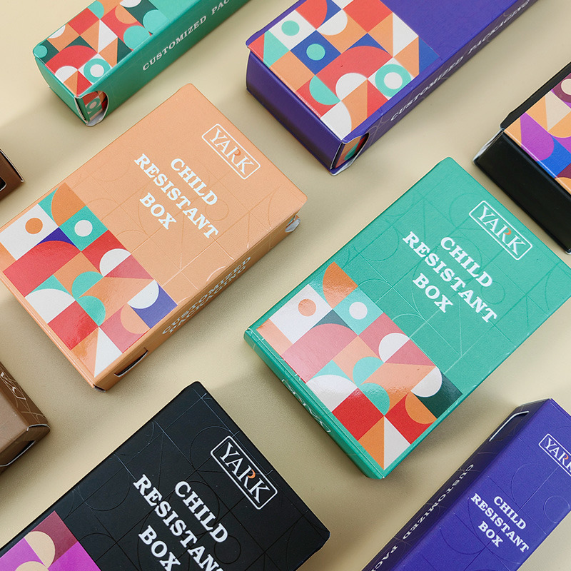 Full Cardboard Child Resistant Box for Disposable Vape Pen & Cannabis Packaging