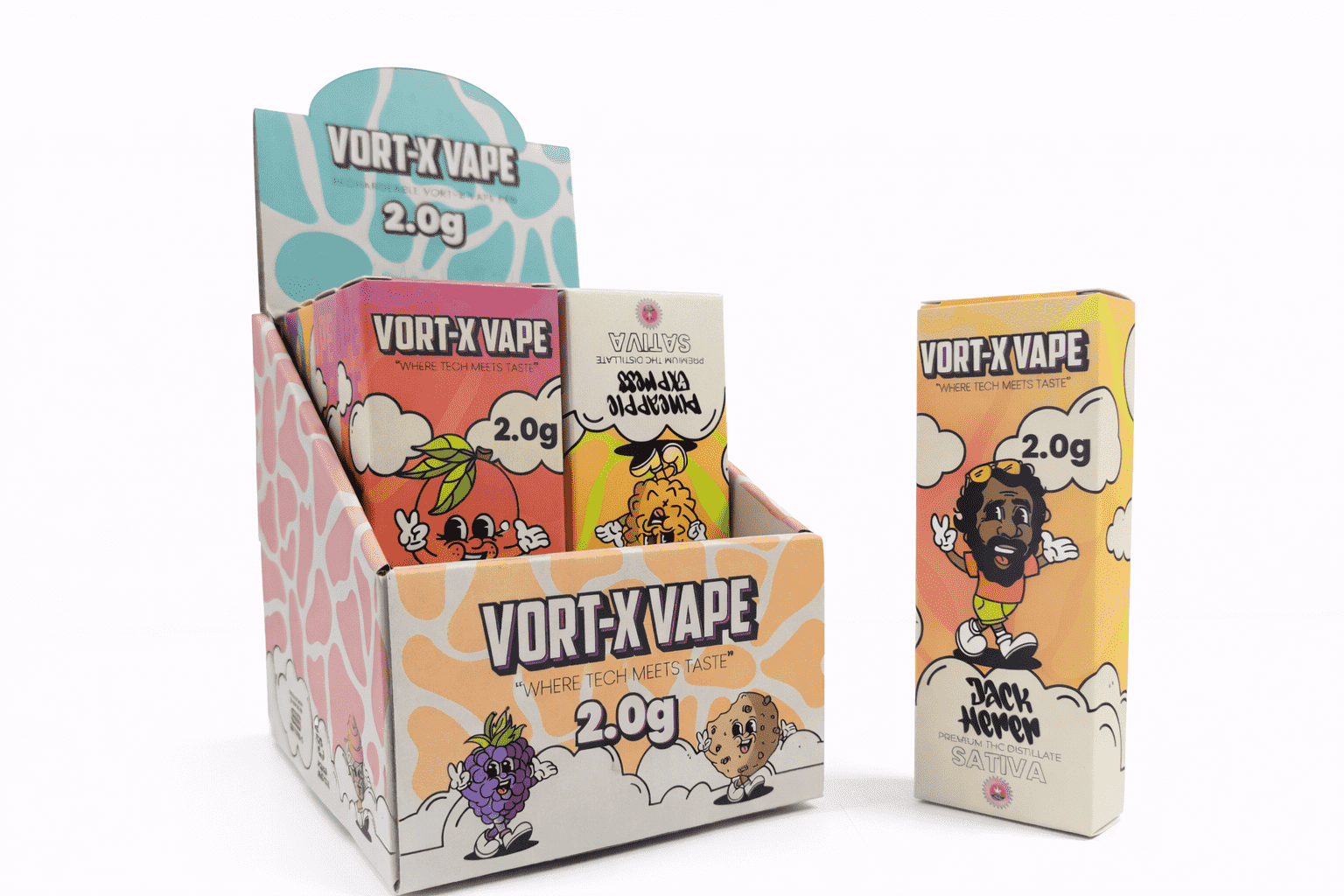 Custom counter display box for vape cartridges – retail packaging project