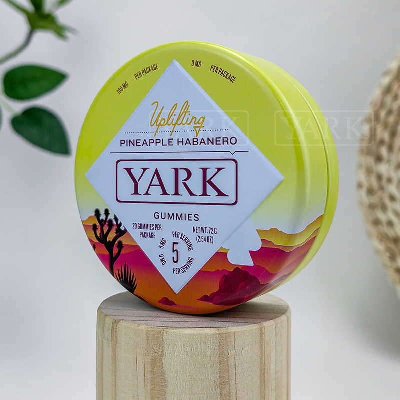 Round Child Resistant Tin Container for Edibles