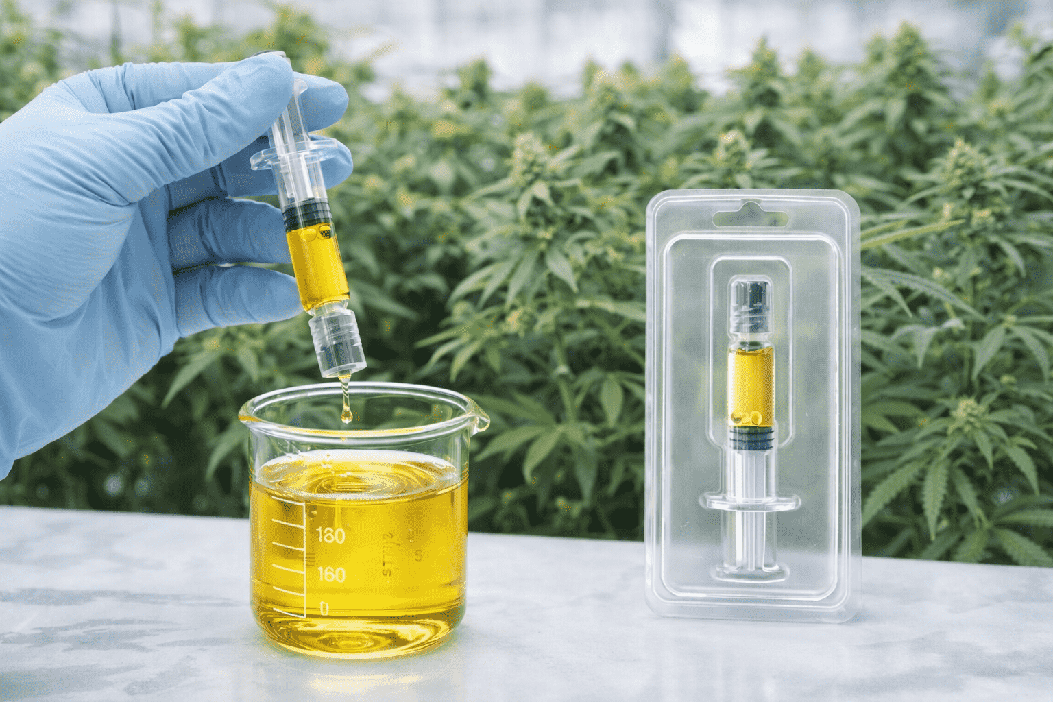 CBD Syringe Packaging with Secure Fit and Clean Presentation