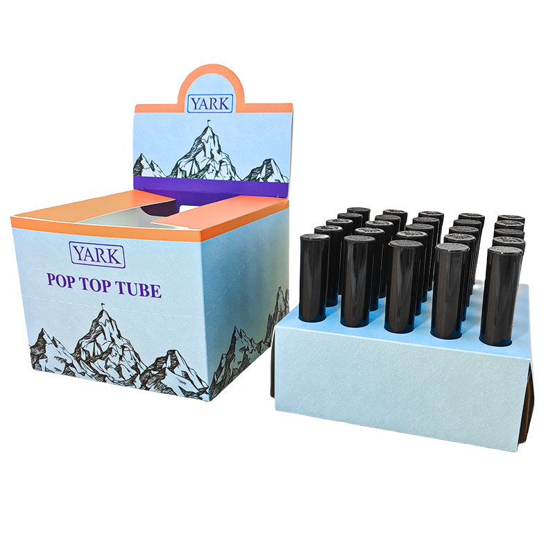 Custom Pre Roll Pop Top Tube Display Box | Cannabis Dispensary Counter Display Packaging
