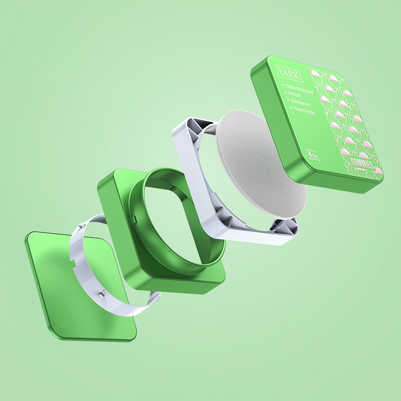 Square Child Resistant Gummy Tin Packaging 4oz CBD Tin Box