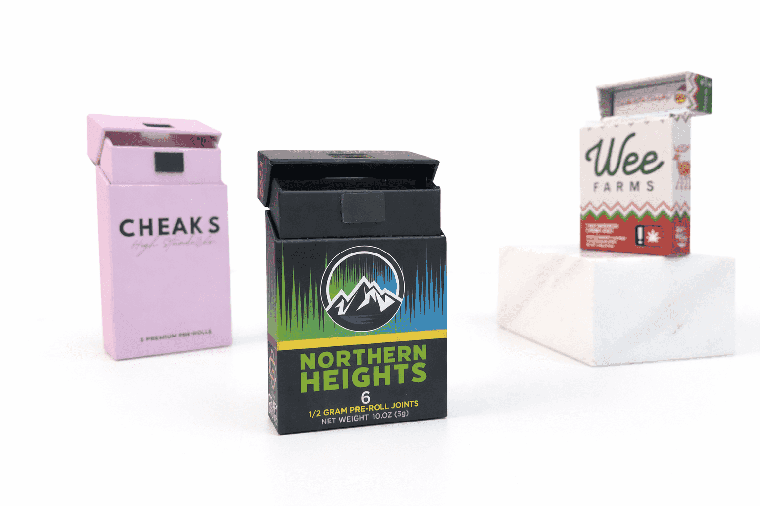 Custom pre-roll packaging boxes – real client production photo