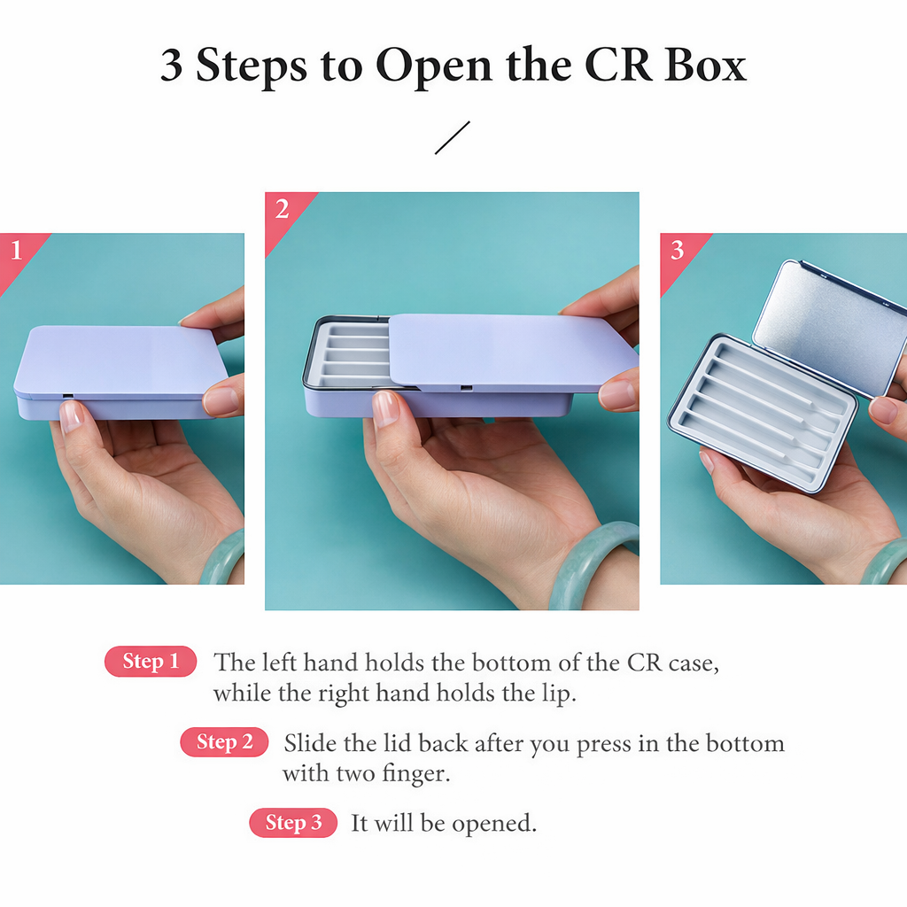 how to open child resistant pre roll tin box step by step