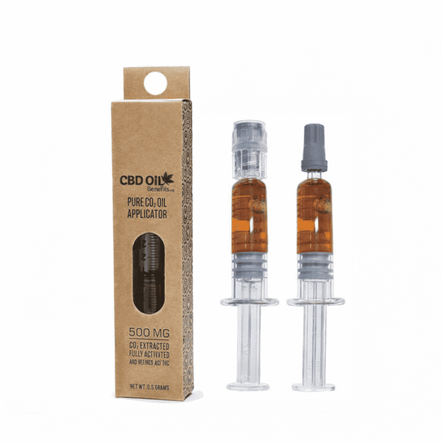 Dab Syringe Packaging Folding Box with Hang Tab