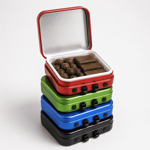 Custom Child-Resistant Hinged Tin Case for Hash Packaging