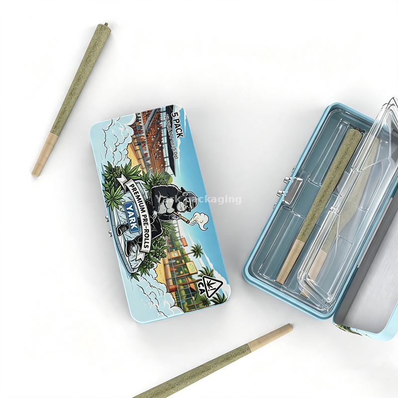 Airtight Child Resistant Pre-Roll Tin Packaging