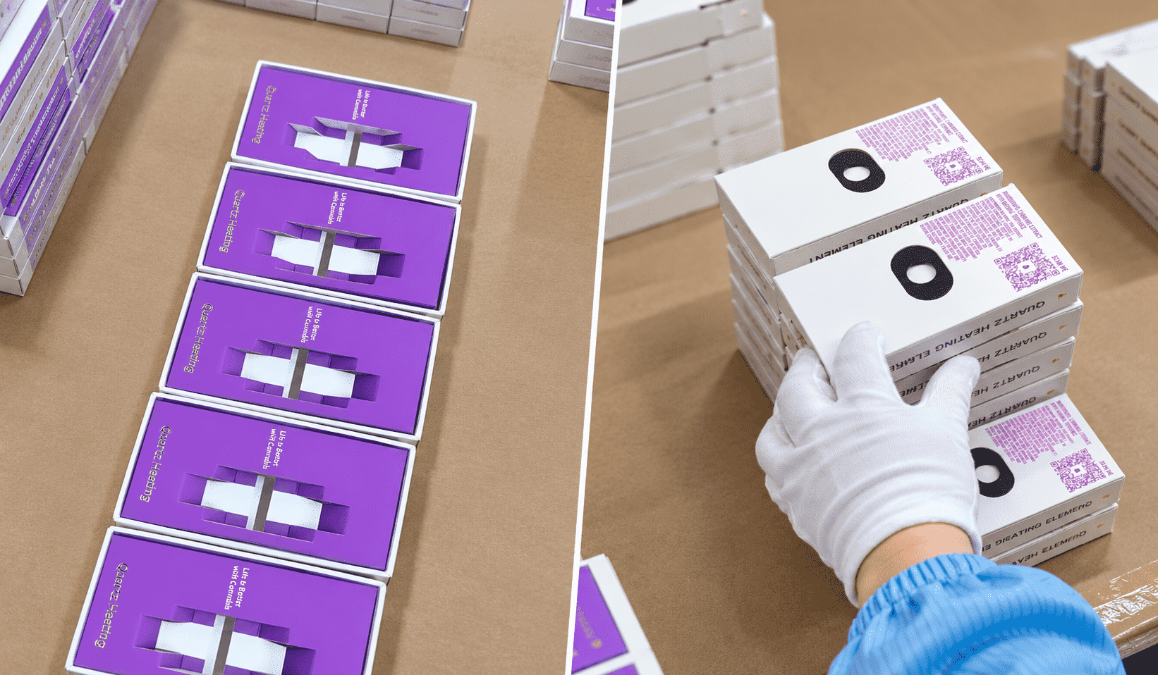 Final inspection of finished custom vape packaging before shipment