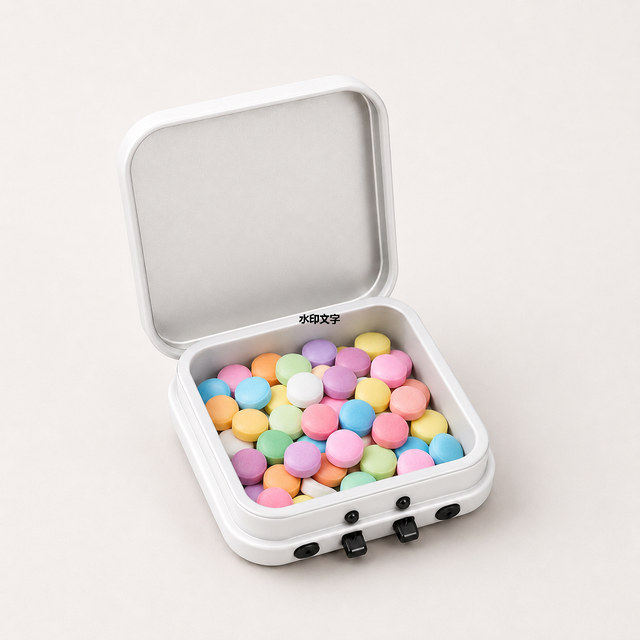Mini Child-Resistant Square Tin for Cannabis Mints