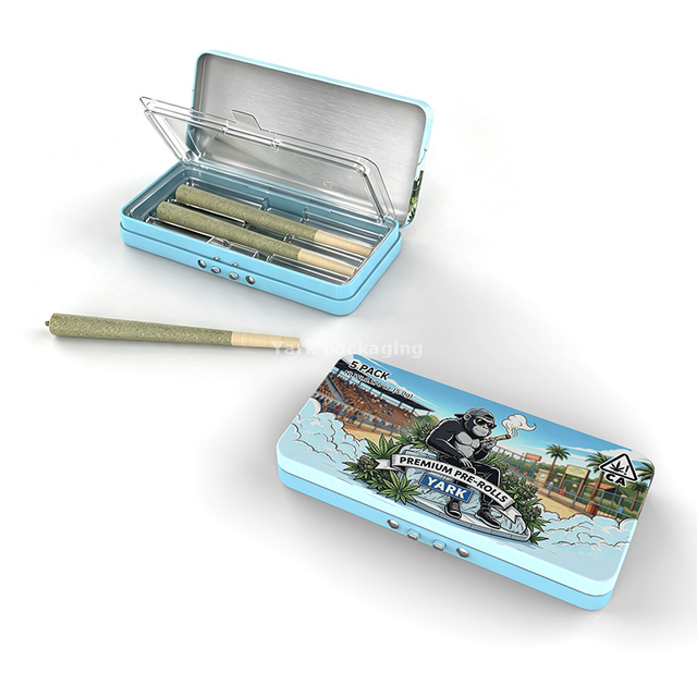 Airtight Child Resistant Pre-Roll Tin Packaging