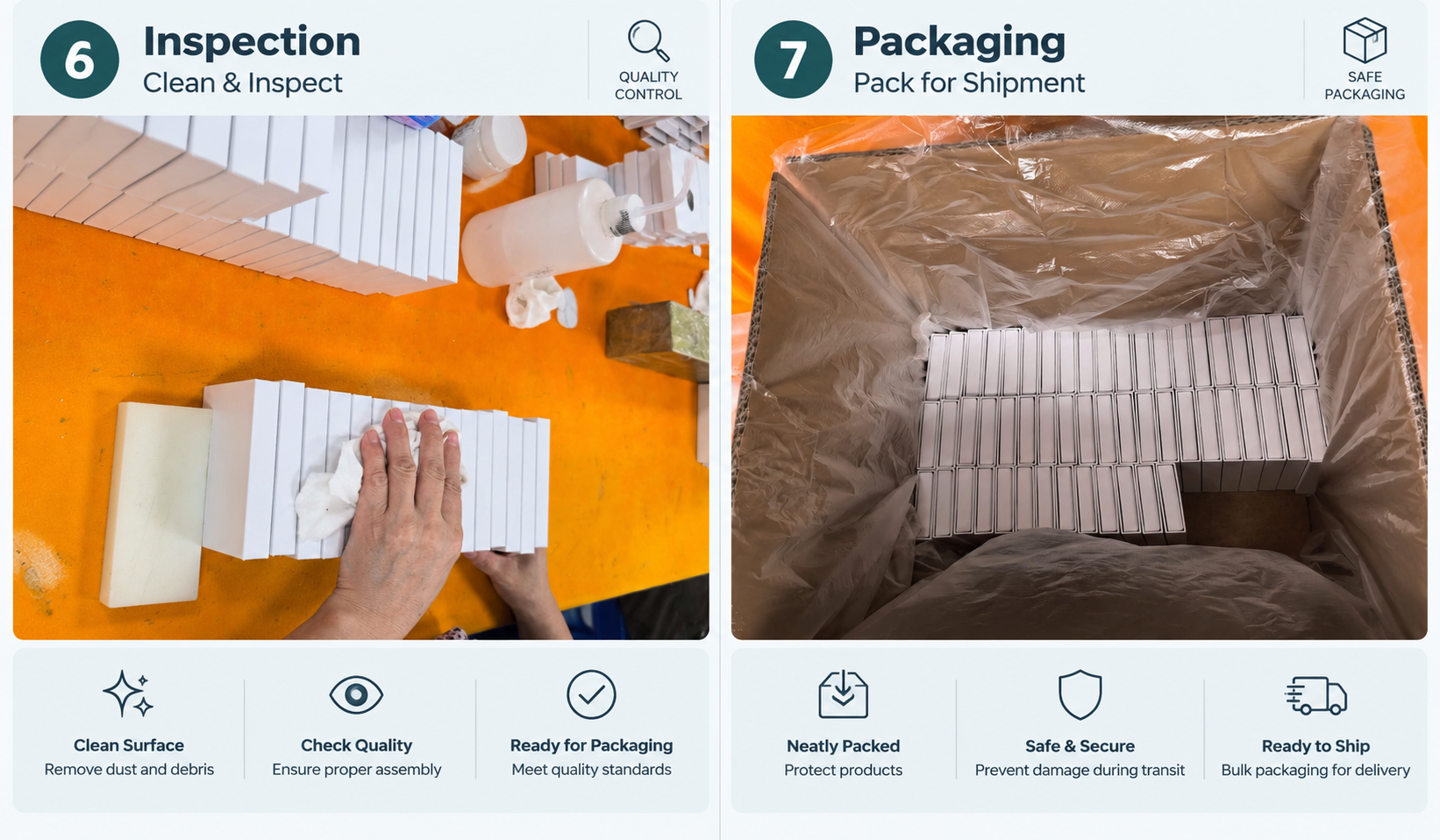 quality inspection and packing of finished custom pre-roll boxes