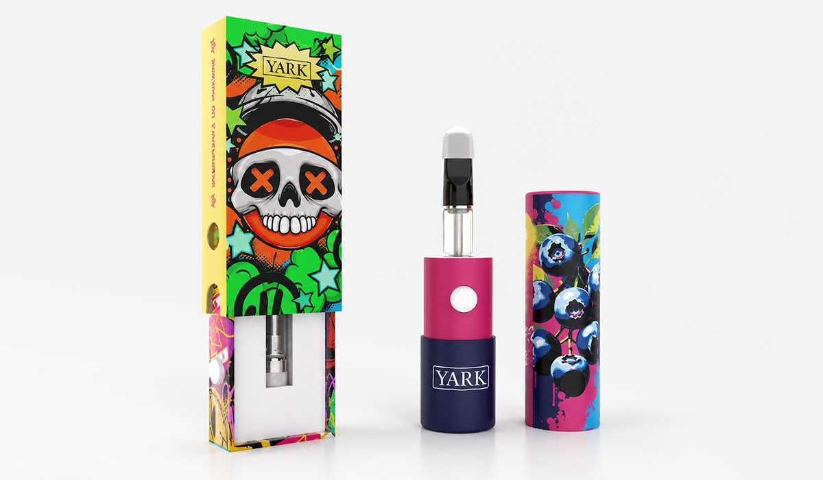 Child resistant paper box and tin packaging options for cannabis vape cartridges and other cannabis products