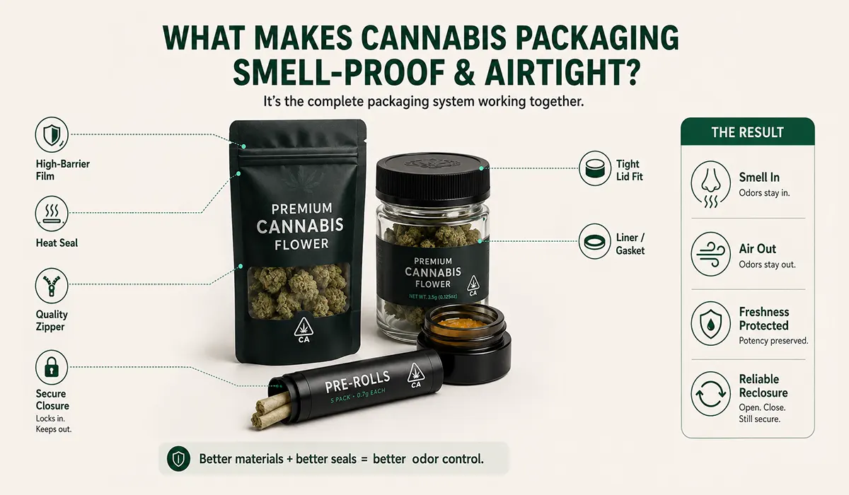 What Makes Cannabis Packaging Smell-Proof and Airtight?