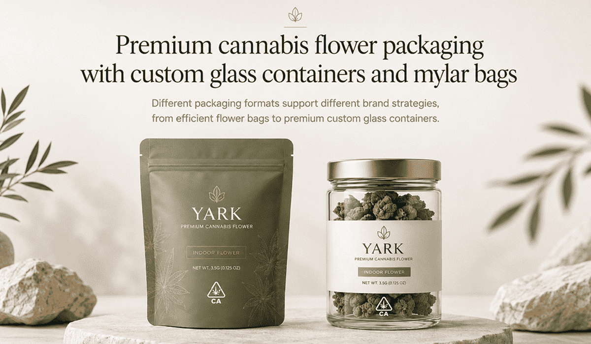 Mylar bags vs glass jars for cannabis flower packaging
