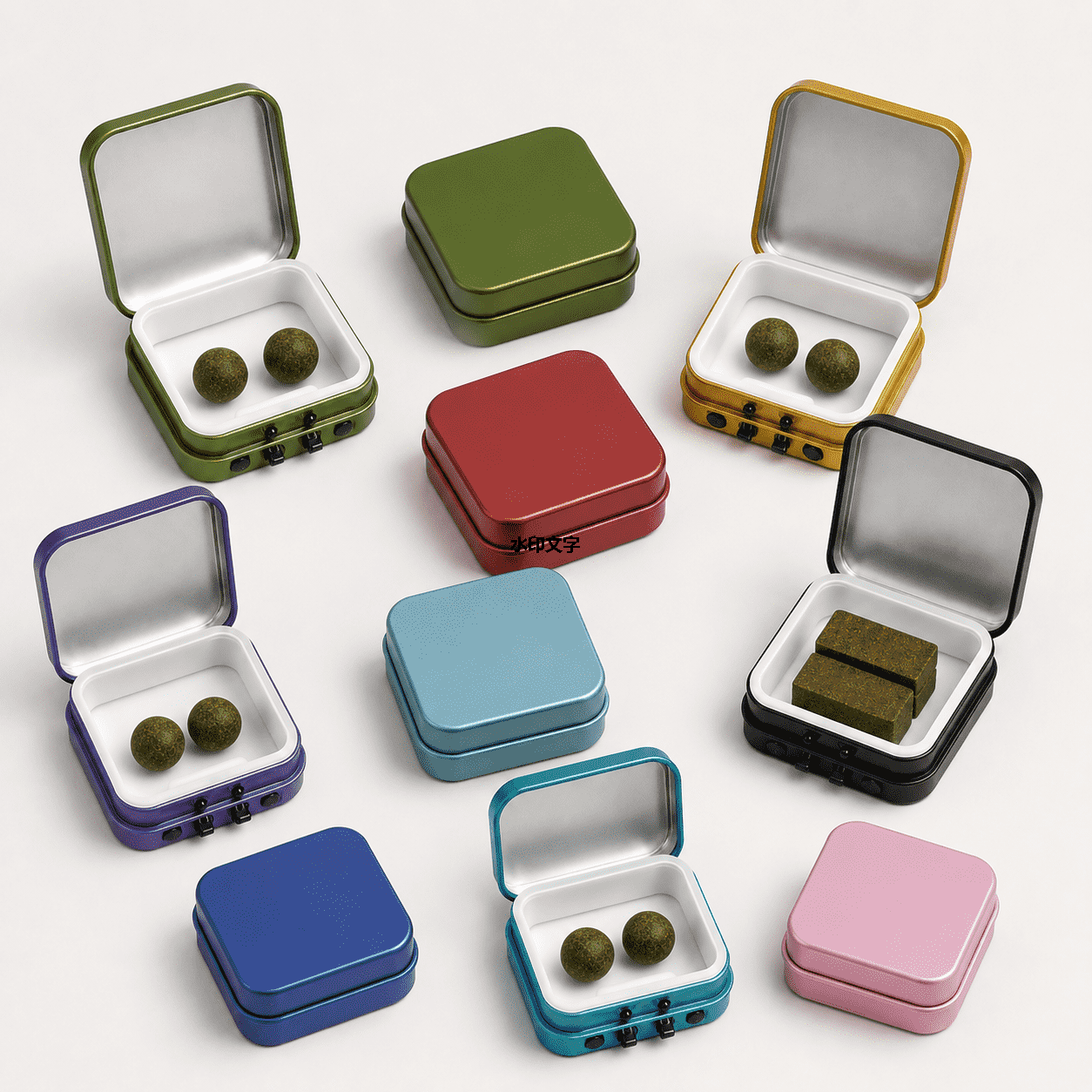 Custom Child-Resistant Hinged Tin Case for Hash Packaging
