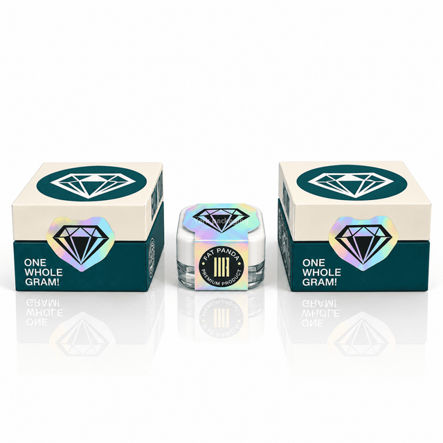 Custom Top and Base Rigid Box with Logo Cutout for Concentrate Jars