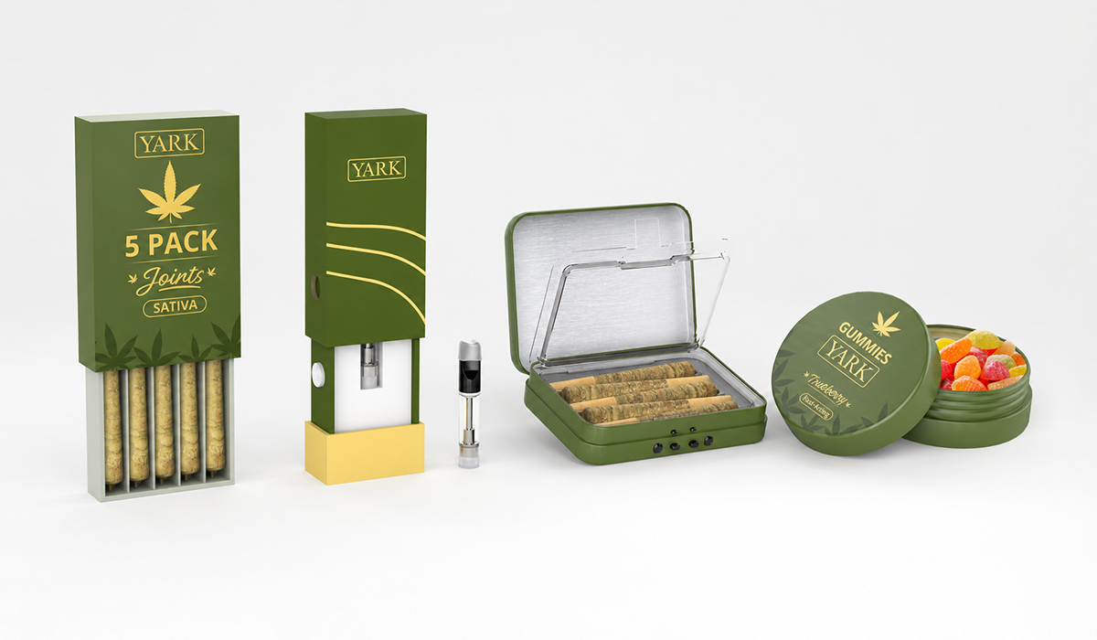 Waste reduction options for cannabis flower pre-roll edible concentrate and vape packaging